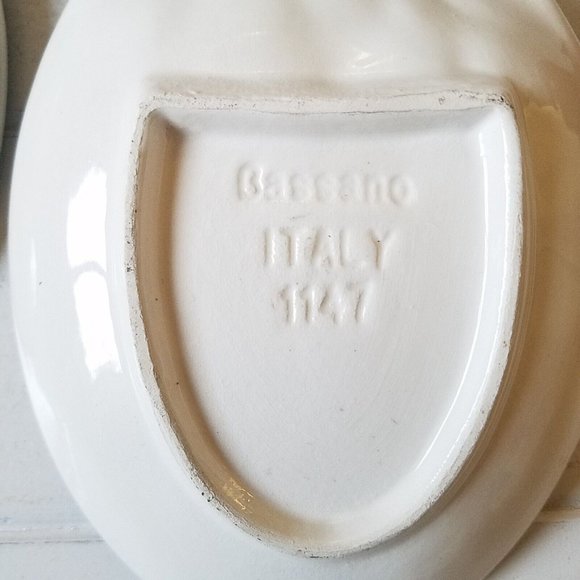 Bassano Ceramic 3D Olive Lemon Snacker Appetizer Serving Dish, Set of 2, Italy - Picture 11 of 14